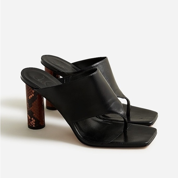 J Crew Rounded-heel thong sandals in leather BX895 - Picture 1 of 3